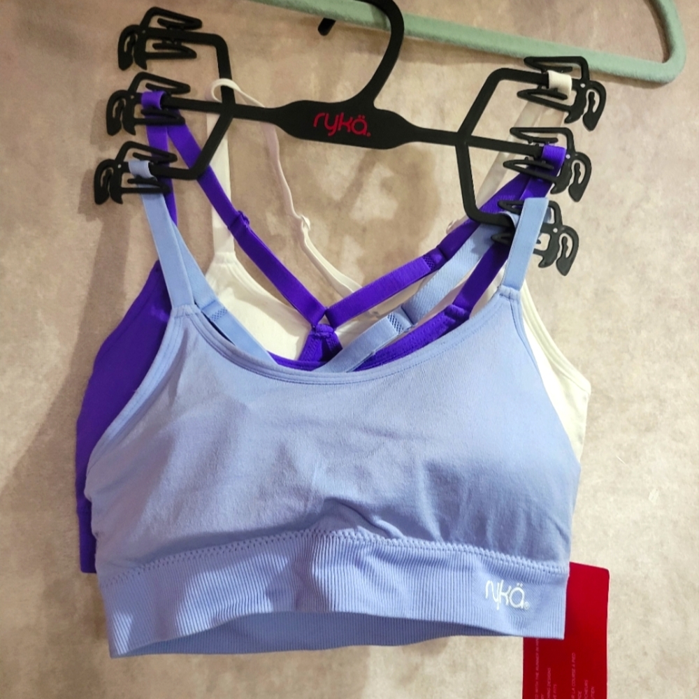 Ryka Women's Intimates Bra Set - Blue, Purple, White Size S/P
